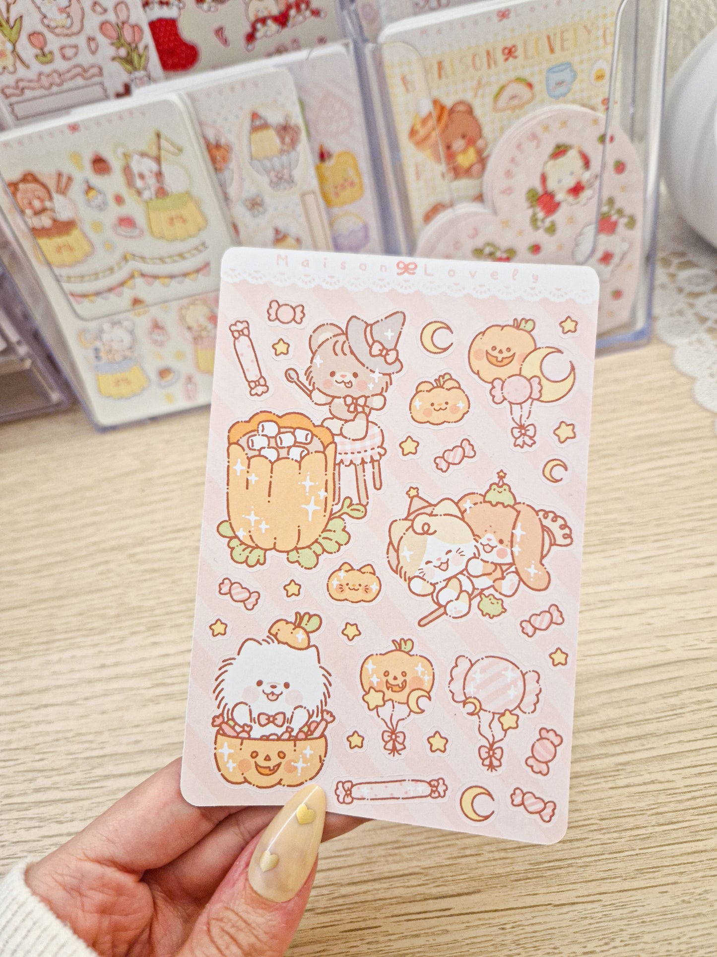 🍬 Halloween Candy Stickers Sheet 🎃