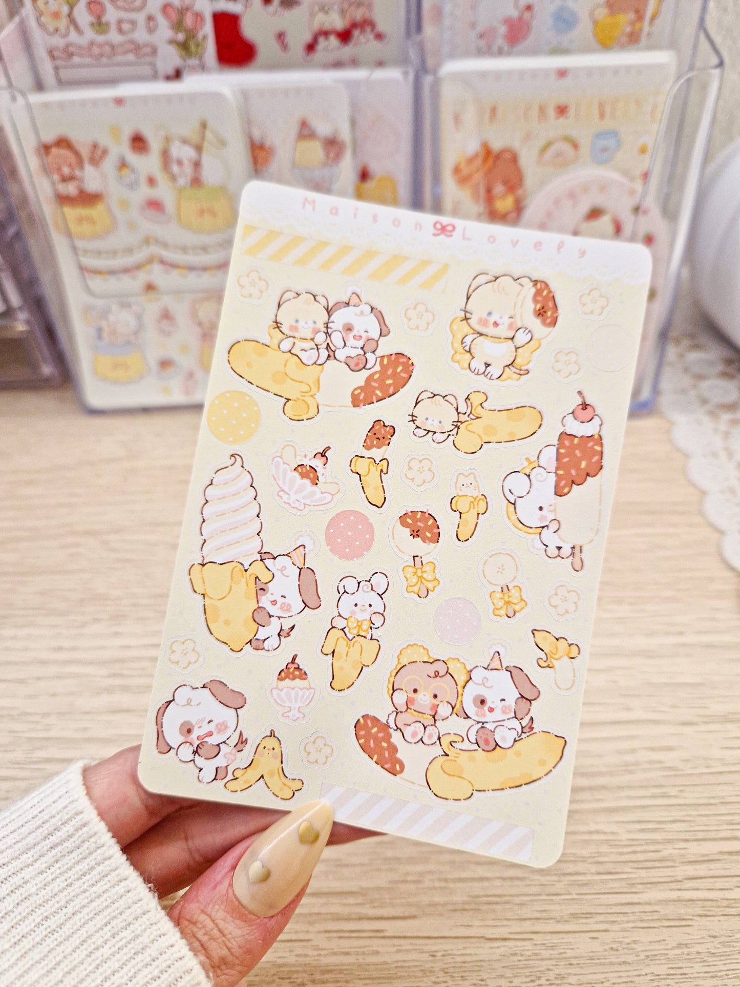 🍌 Banana Chocolate Stickers Sheet 🍫