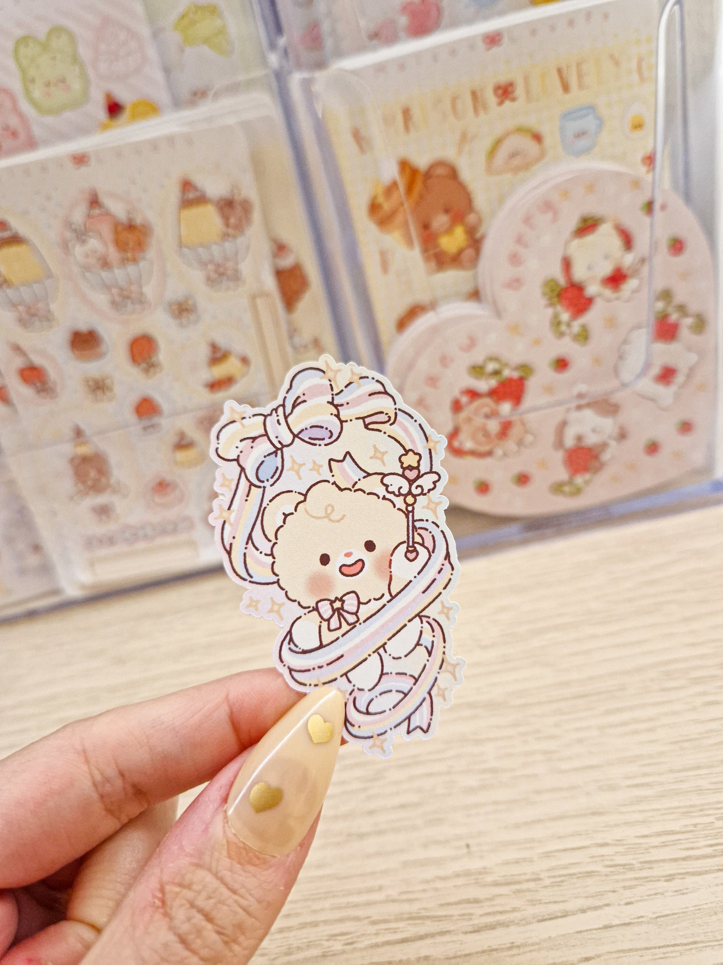 ⭐️ Magical Girl Teddy Die Cut Sticker🌈