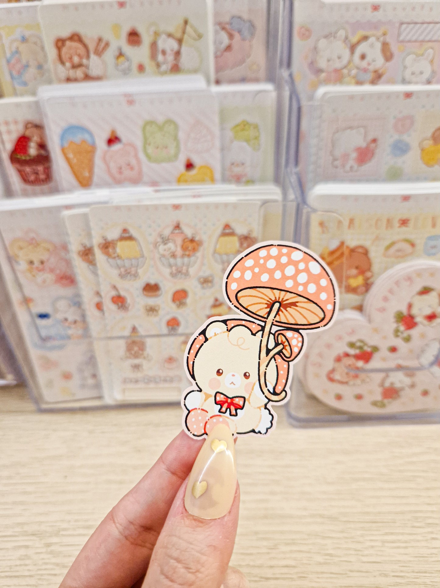 🍄 Fall Bears Umbrella Duo Die Cut Sticker 🎃