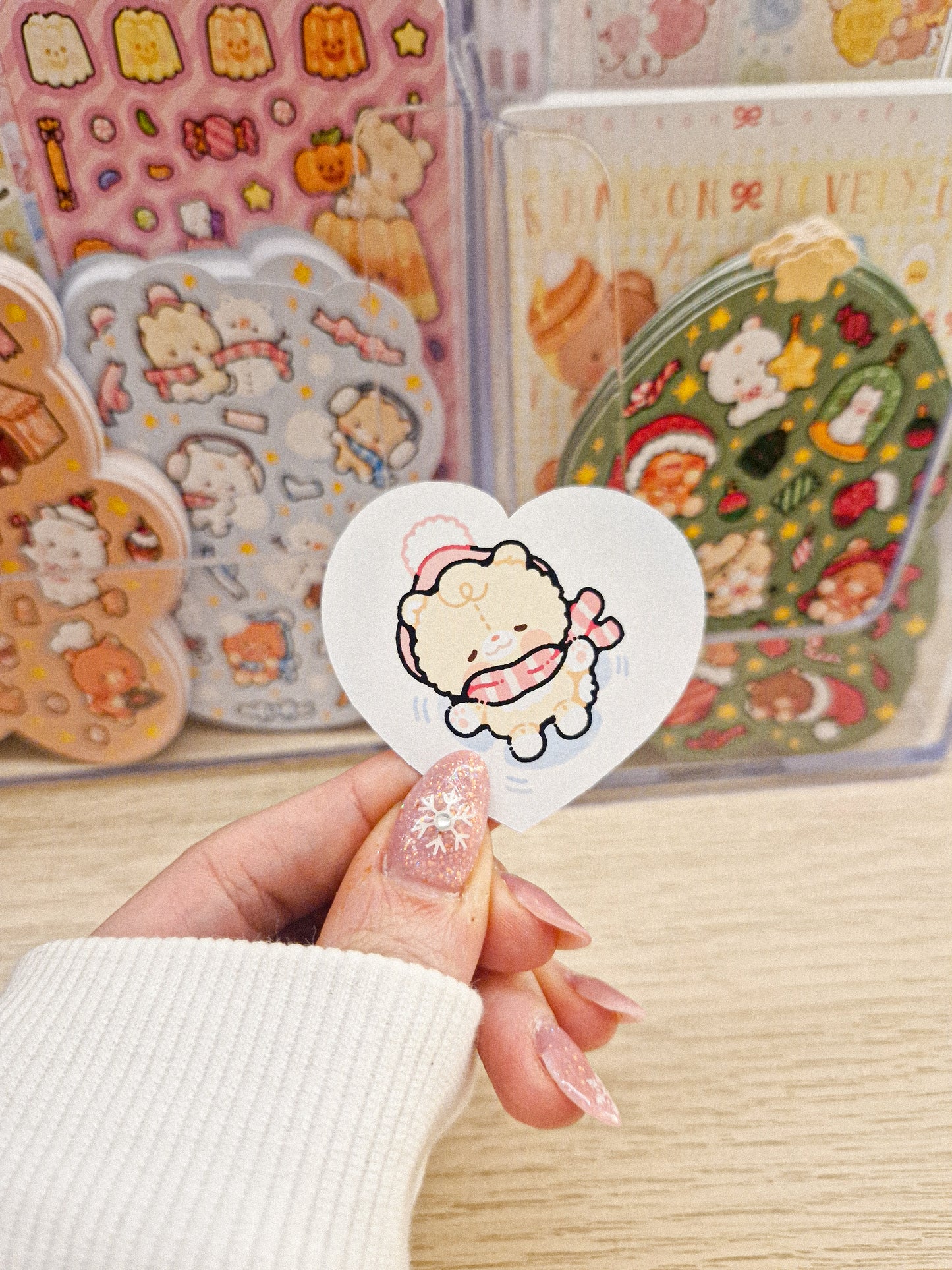 🤍 Winter Angel Teddy Die Cut Sticker ❄️