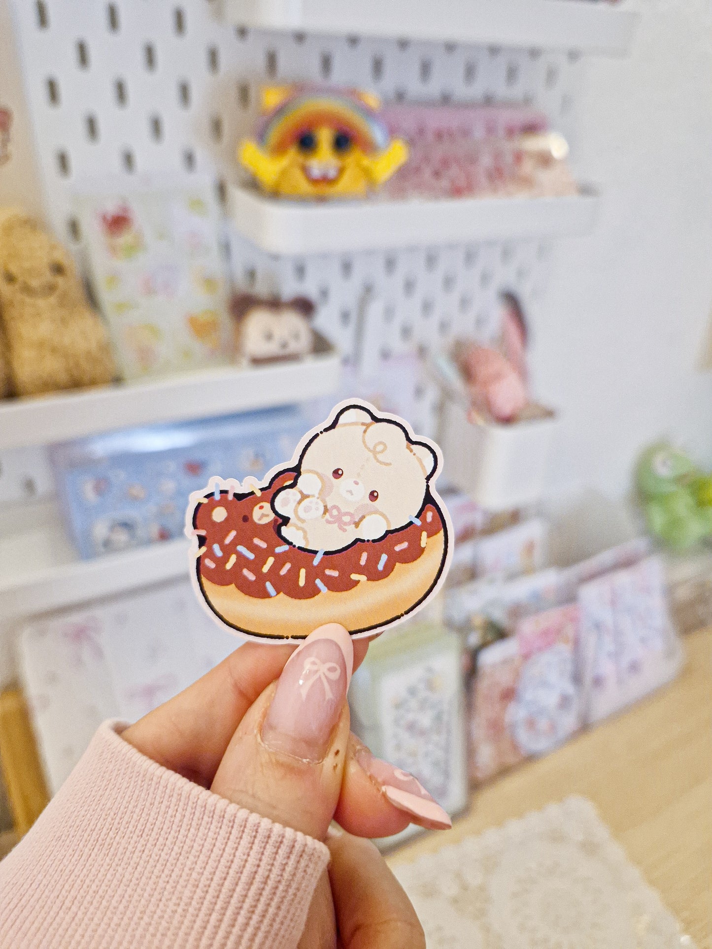 🍩 Donut Teddy Die Cut Sticker 🍫