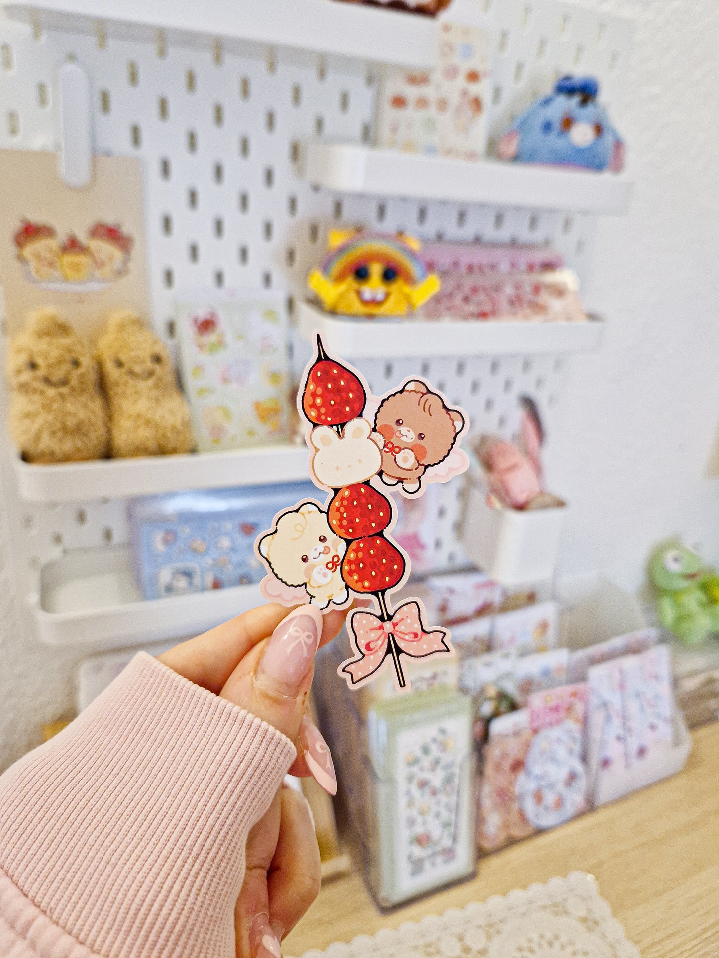 🍓Tanghulu Teddies Die Cut Sticker 🍡