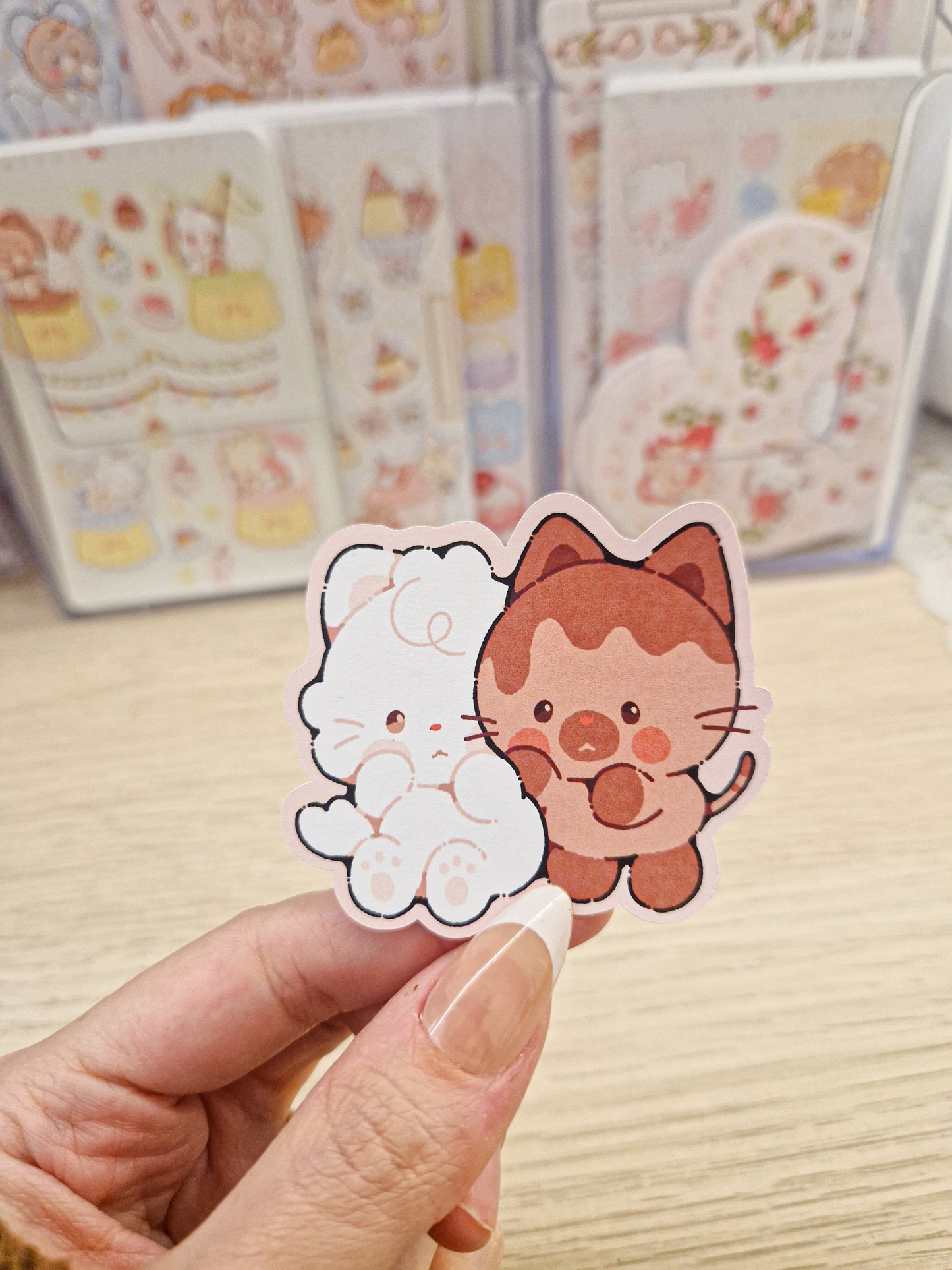 🍰 Vanilla Chocolate Kitties Sticker 🍫