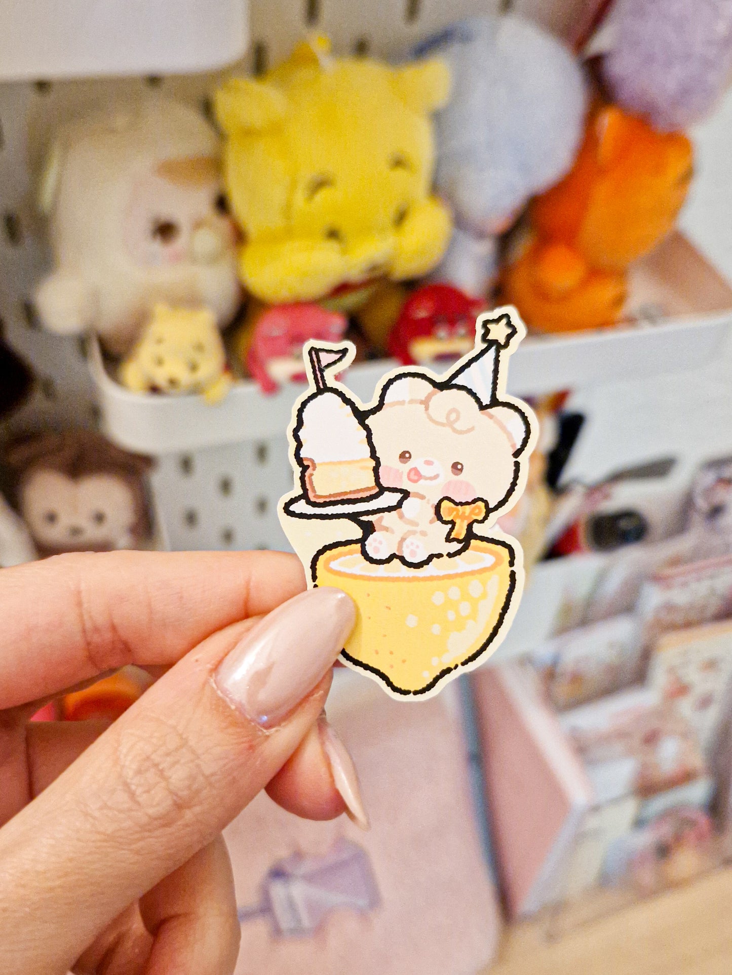 Lemon Pie Teddy Sticker