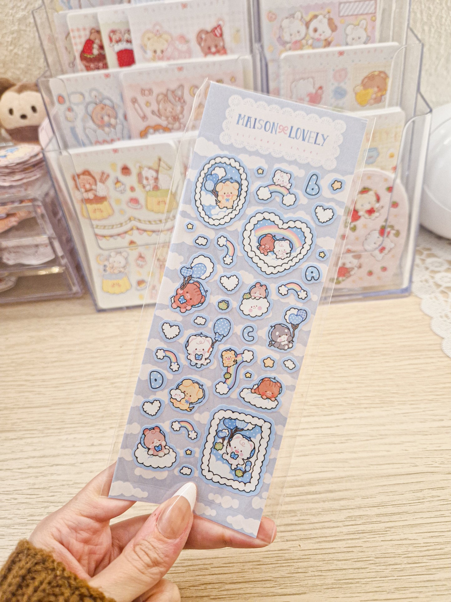 ☁️ Pastel Blue Sky Stickers Sheet ⭐️