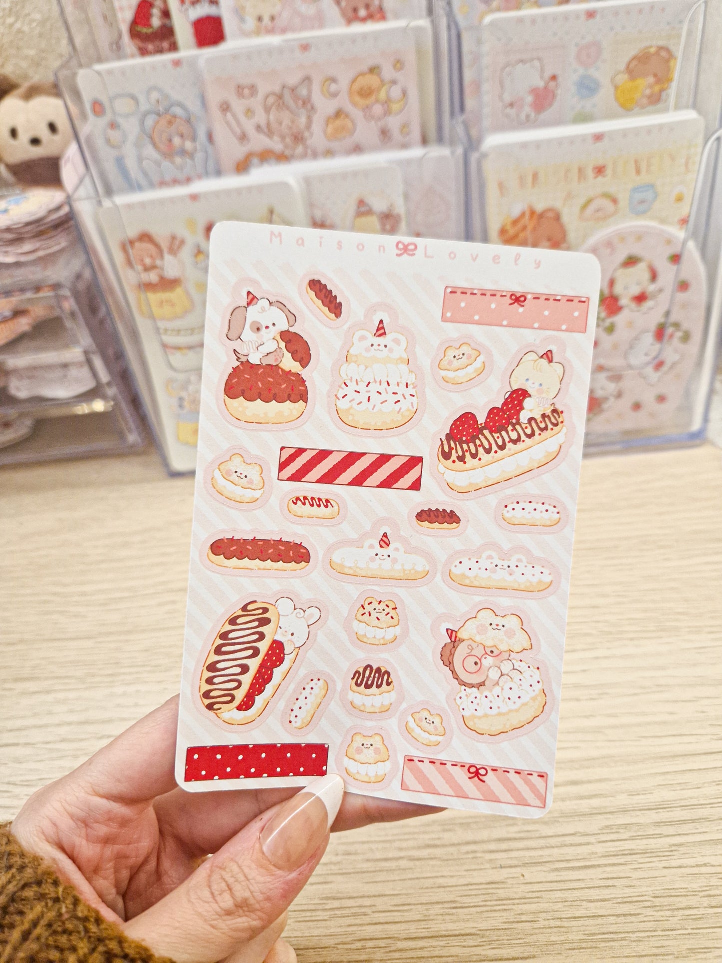 🍫 Chou & Eclair Party Stickers Sheet 🍩