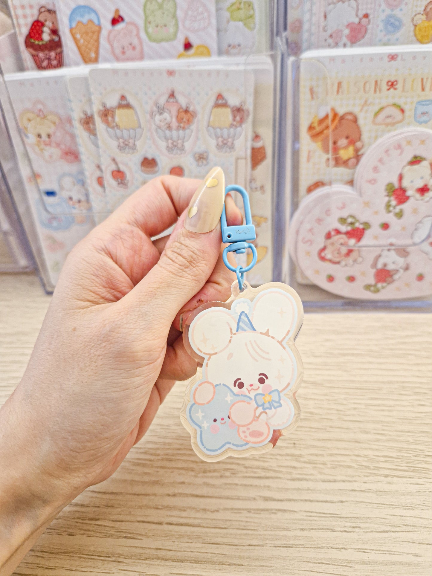 ✨️ Starry Bunny Acrilyc Keychain 💙