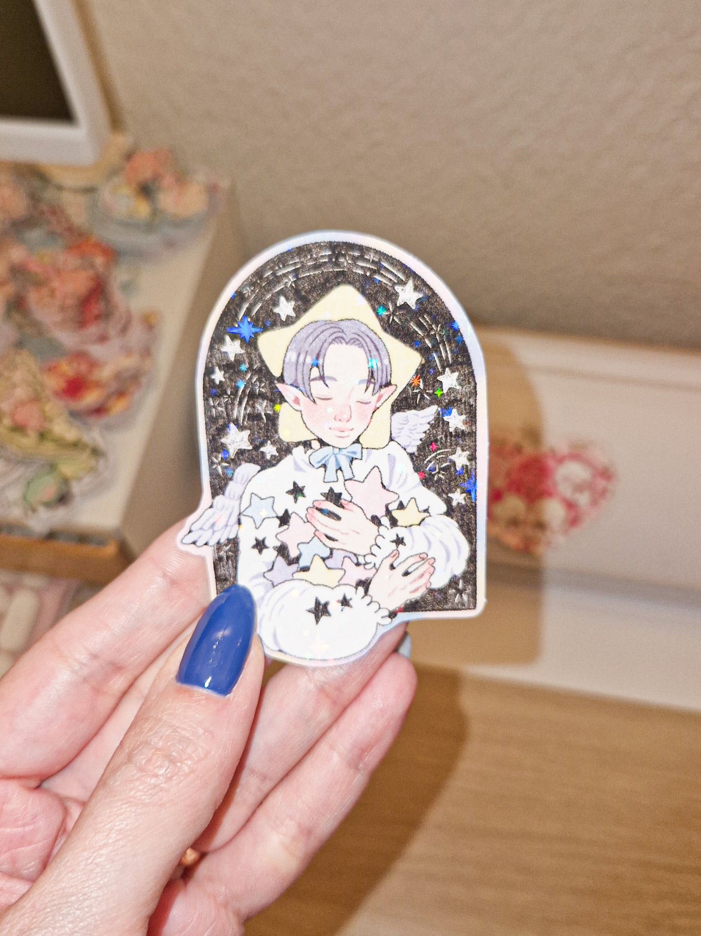 Starry Boy Glitter Sticker