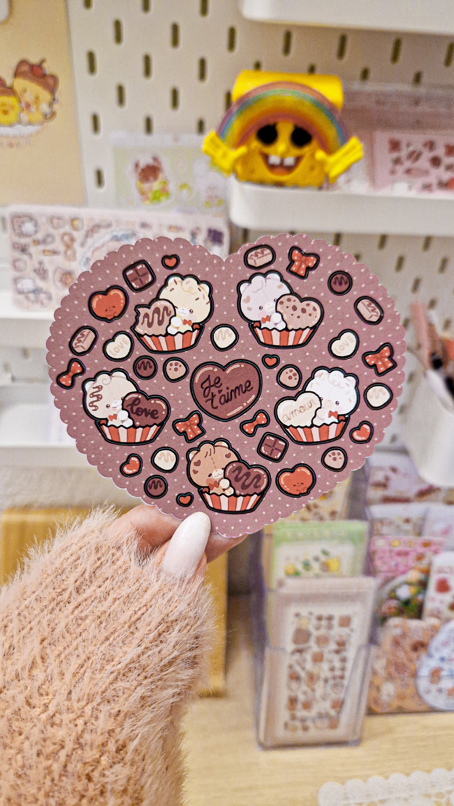 🍫 Heart Chocolate Box Stickers Sheet ❤️