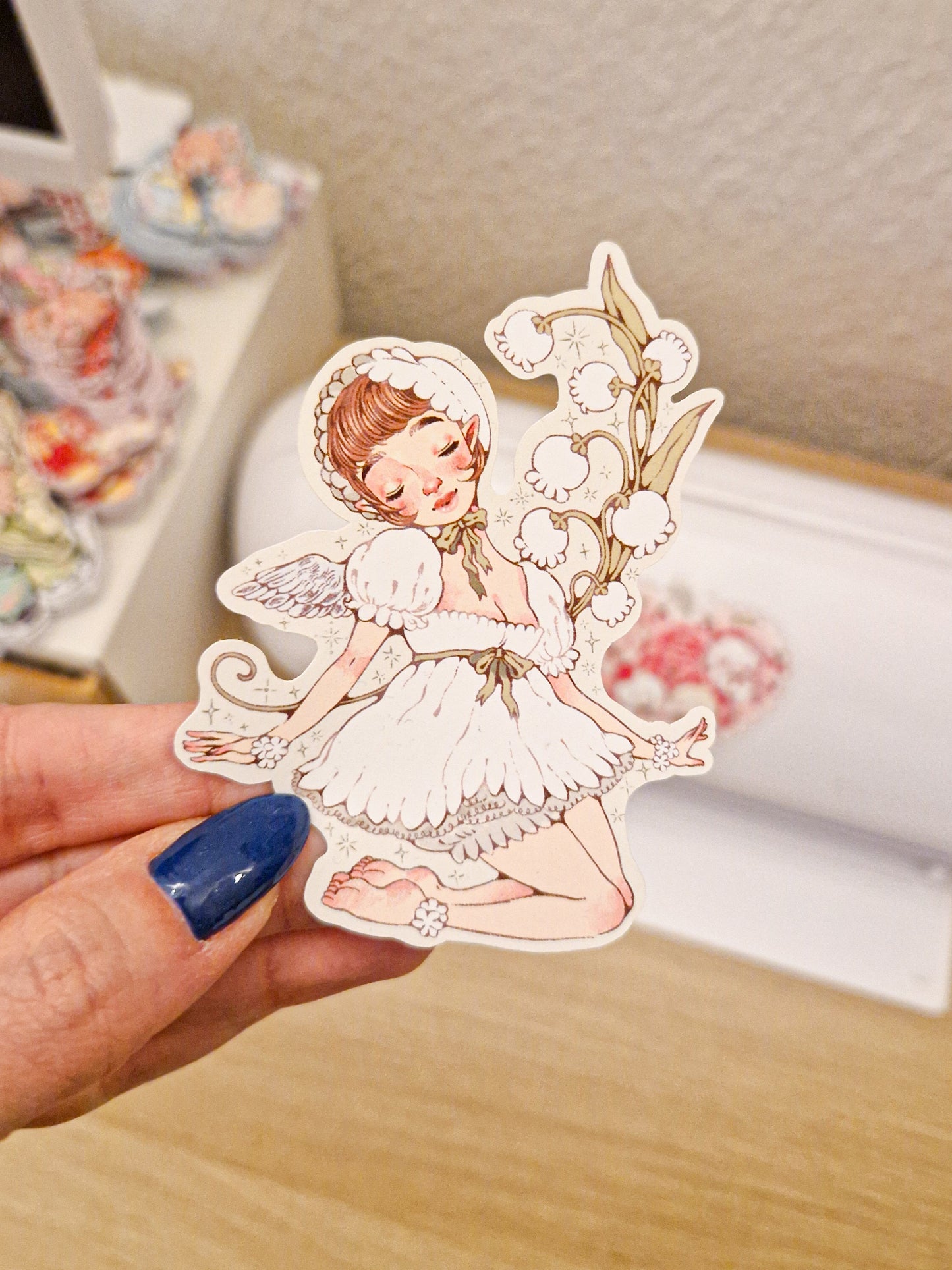 Lily of the Valley Angel Sticker