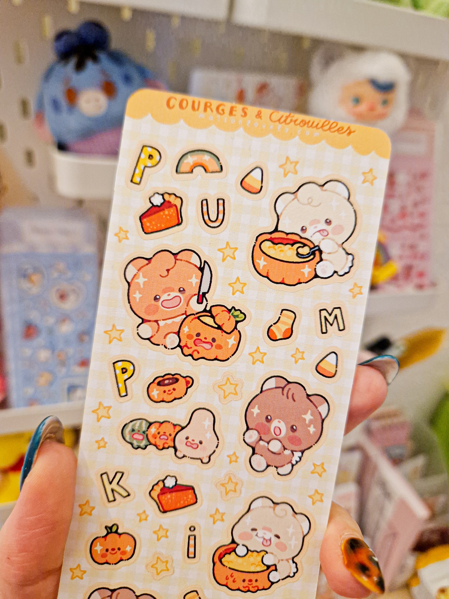 🎃 Pumpkin & Citrouilles Stickers Sheet 🧡