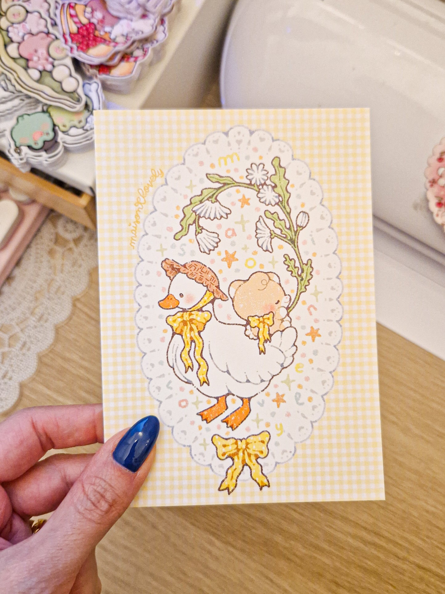 Pastel Goose Print