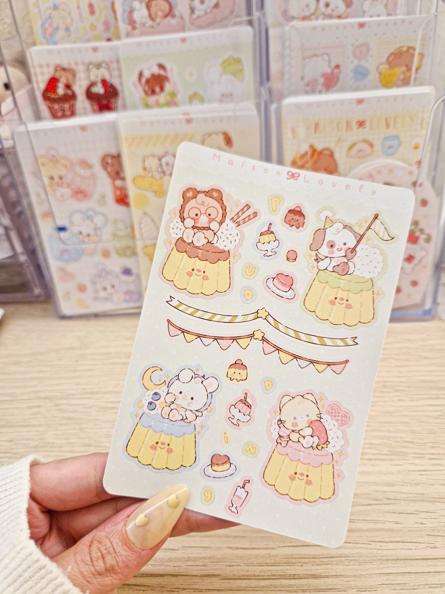 🍮 Pastel Pudding Stickers Sheet 💚