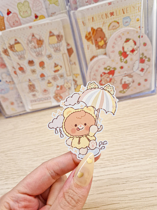 🌧 Rainy Bear Die Cut Sticker☔️