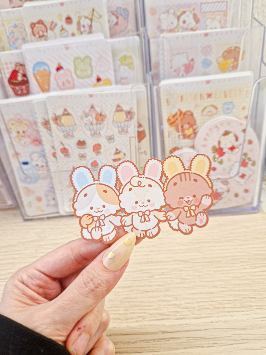 🐰 Pastel Bunnies Die Cut Sticker 🎀