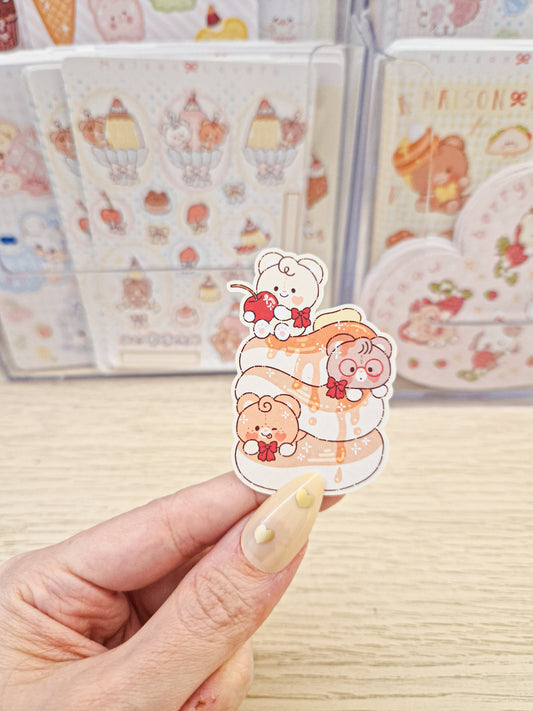 🥞 Pancakes Teddies Die Cut Sticker 🧸