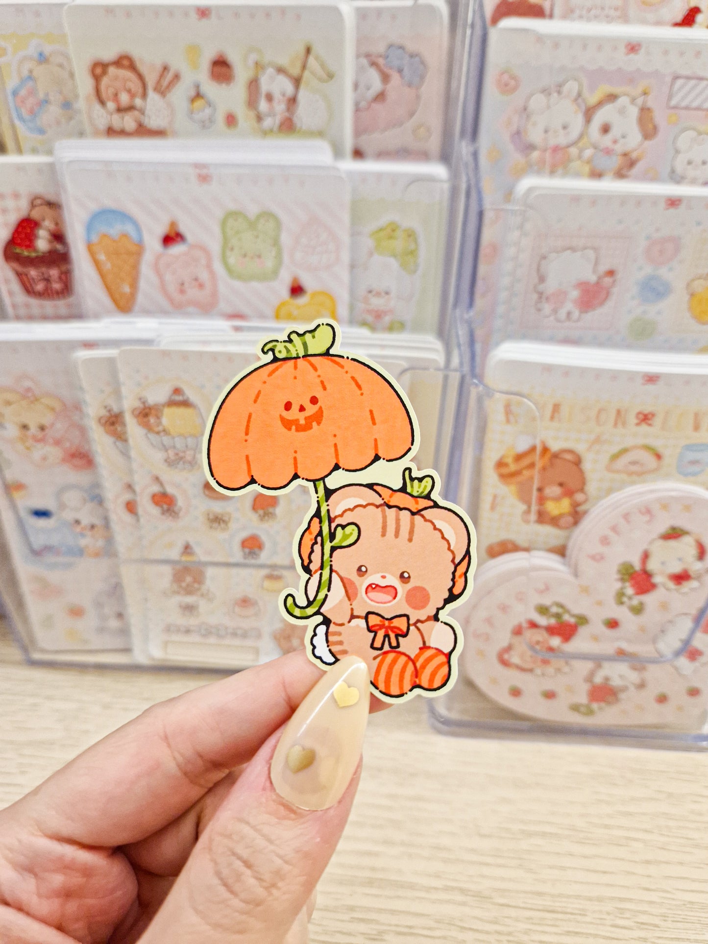 🍄 Fall Bears Umbrella Duo Die Cut Sticker 🎃