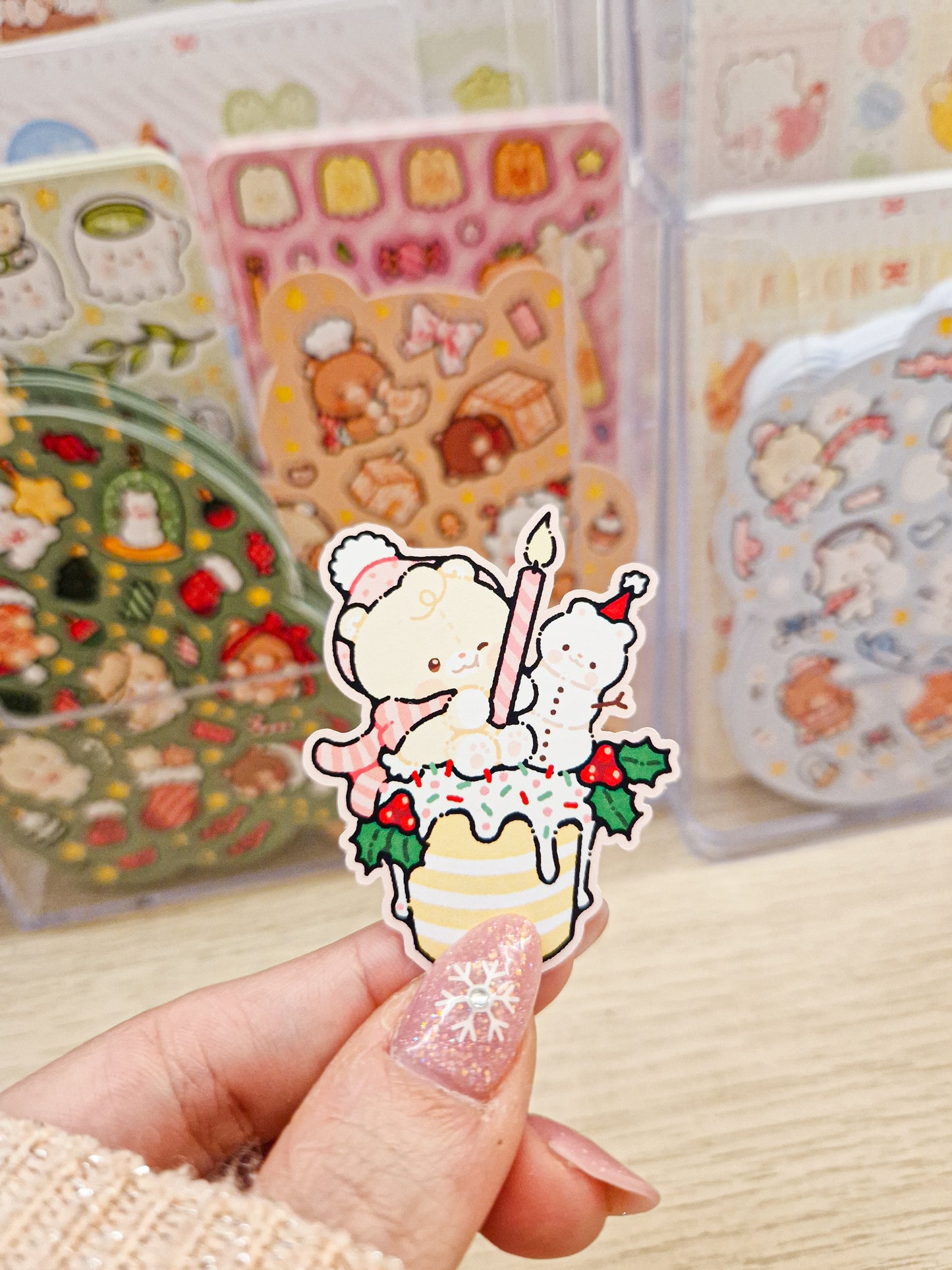 🍰 Christmas Sweets Trio Die Cut Stickers 🎄