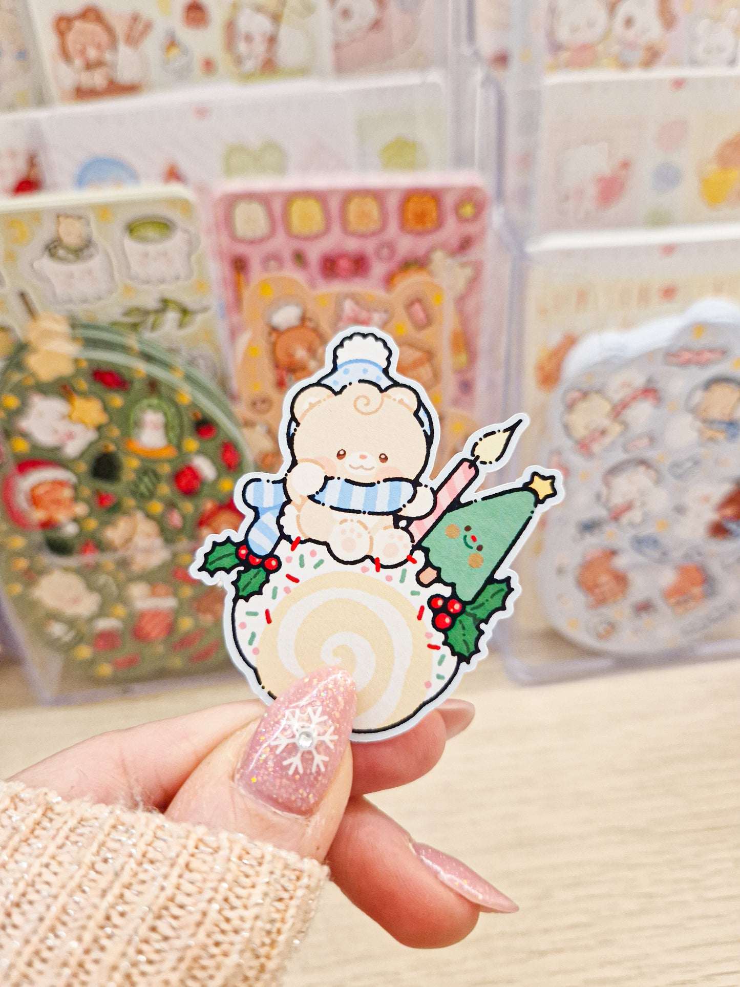 🍰 Christmas Sweets Trio Die Cut Stickers 🎄