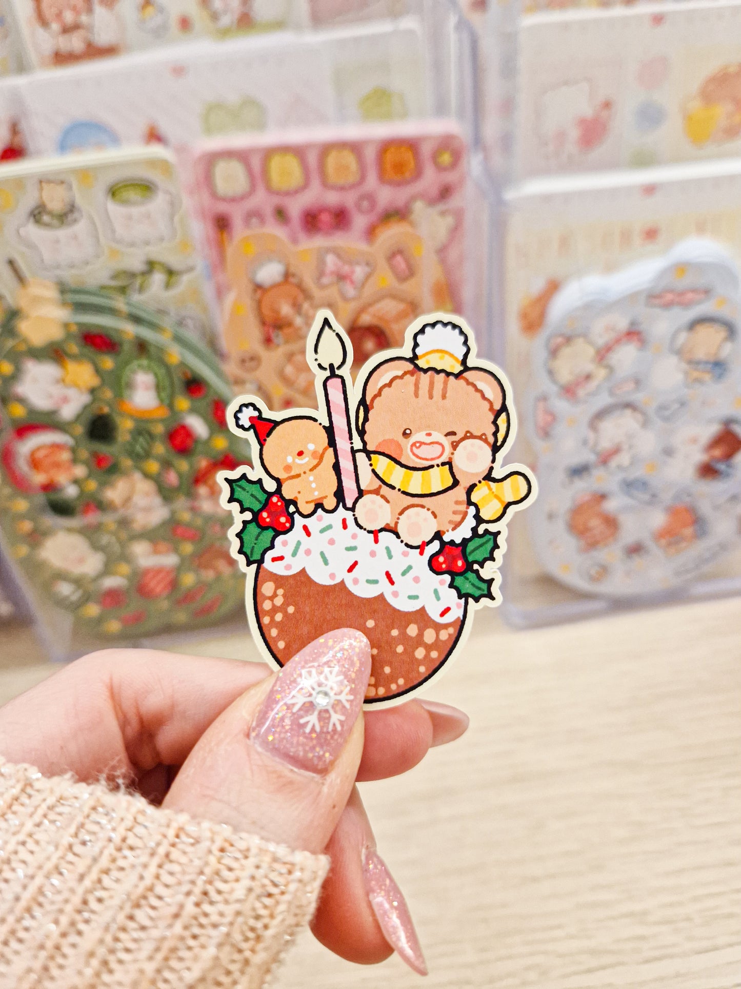 🍰 Christmas Sweets Trio Die Cut Stickers 🎄