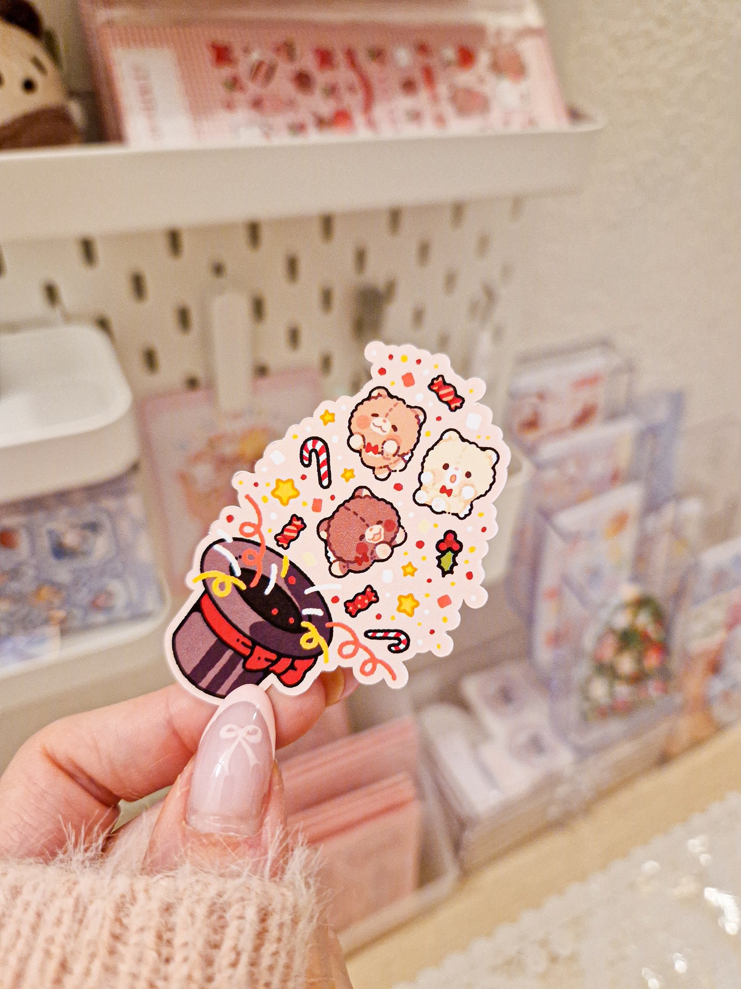 ⭐️ Magical Hat Teddies Die Cut Stickers 🎩