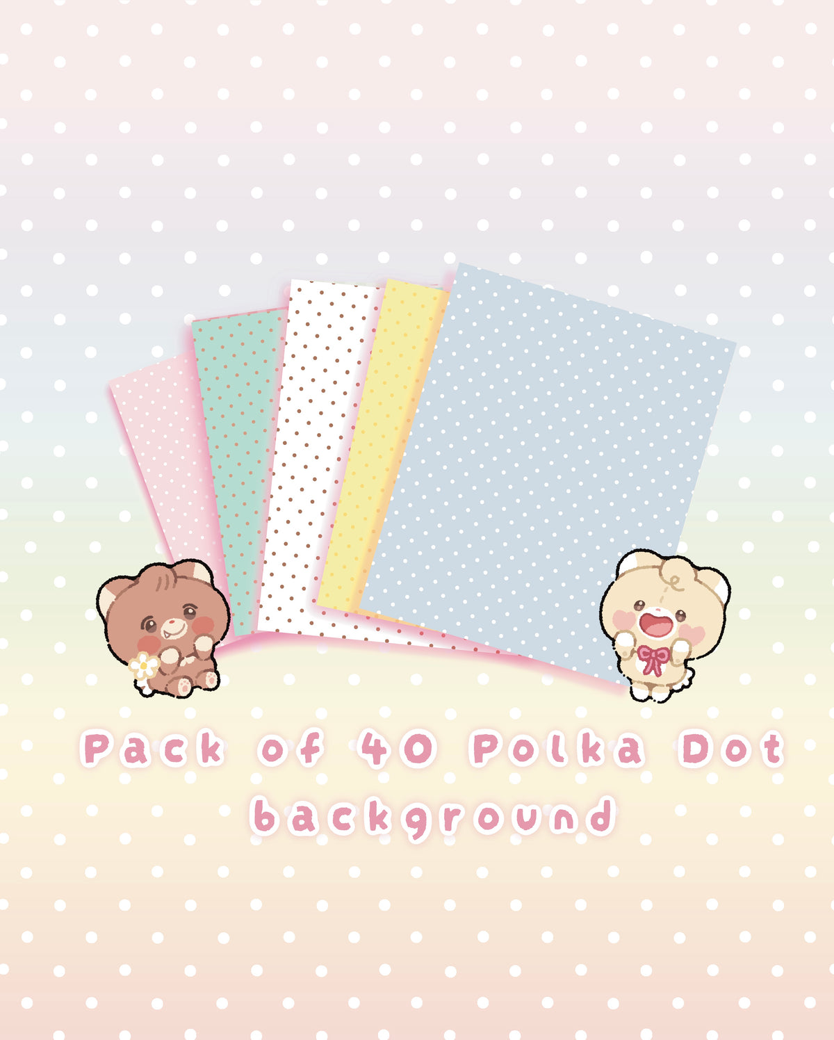 Pack of 40 Polkadot Background