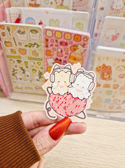 🎼 Kitty & Teddy Music Die Cut Stickers 🎵