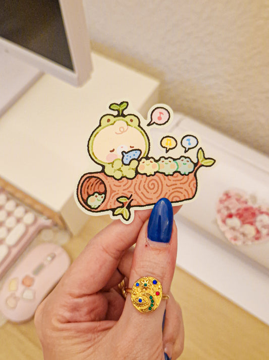 Ocarina Frog Sticker