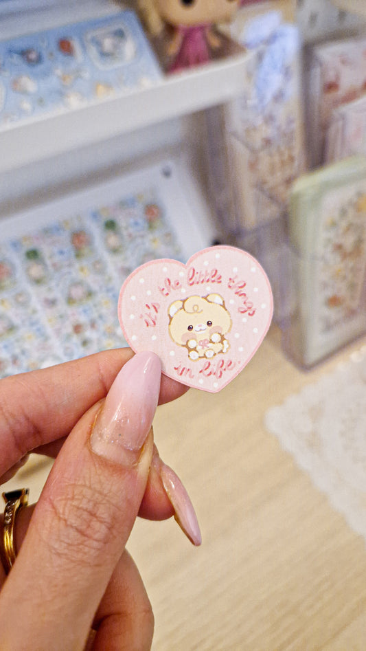 🩷 Little Things 🩷 Mini Die Cut Sticker