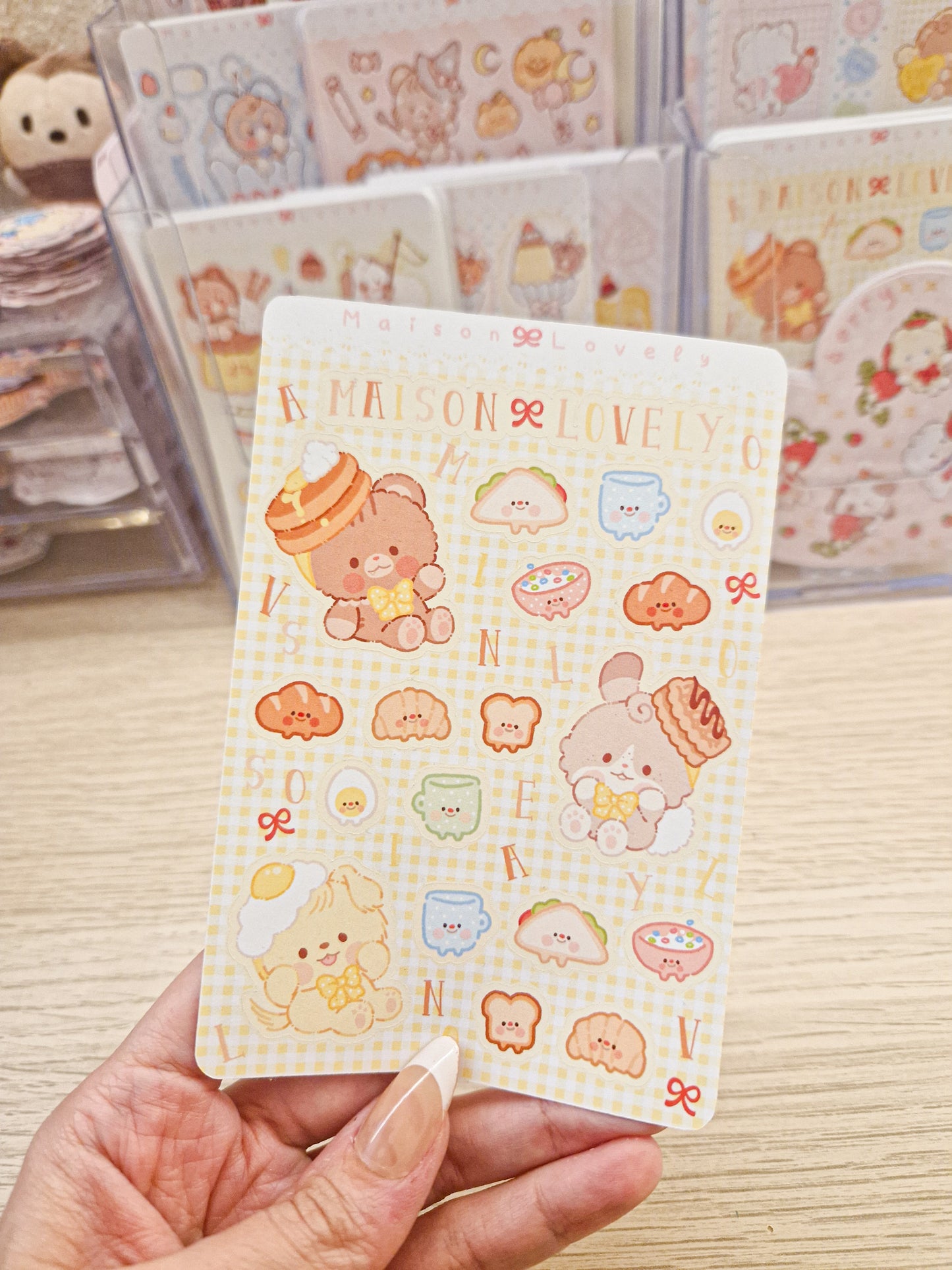 🥐 Cute Breakfast Friends Stickers Sheet 🍞