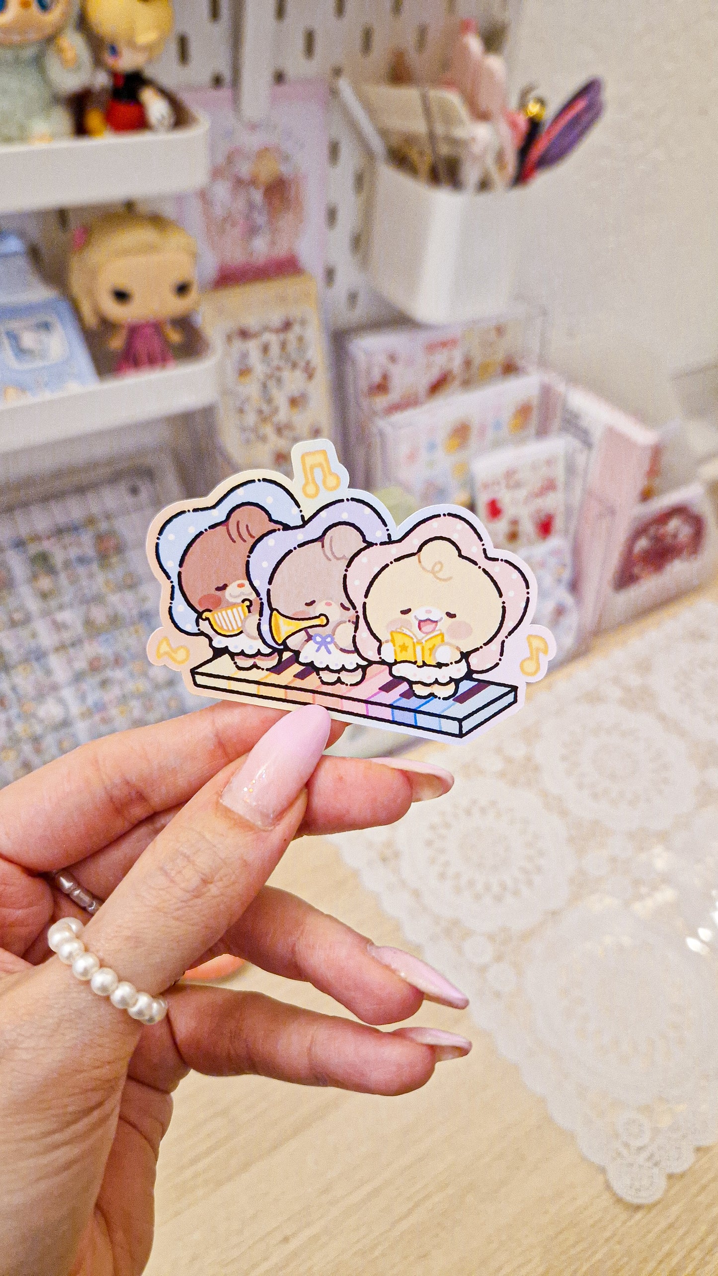 🌈 Musical Angels 🎵 Die Cut Sticker