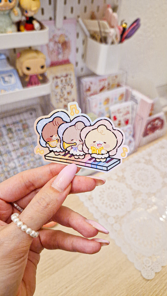 🌈 Musical Angels 🎵 Die Cut Sticker