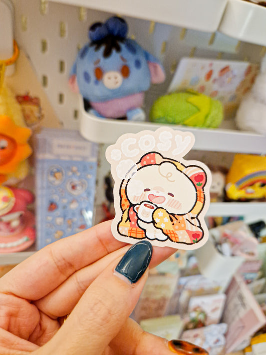☕️ Cosy Fall Teddy Sticker 🧡