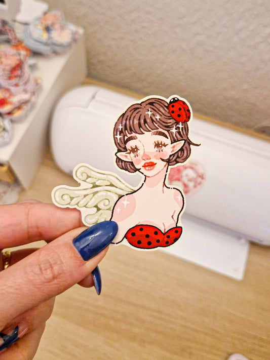Ladybug Fairy Sticker