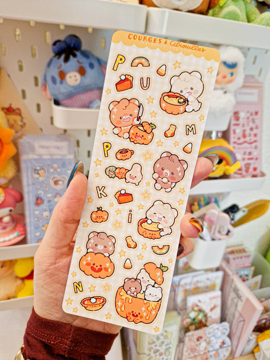 🎃 Pumpkin & Citrouilles Stickers Sheet 🧡