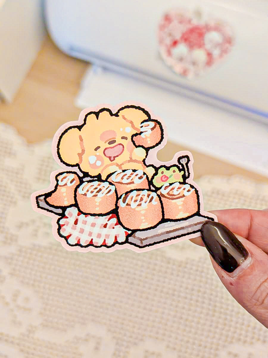 Cinnamon Puppy Sticker