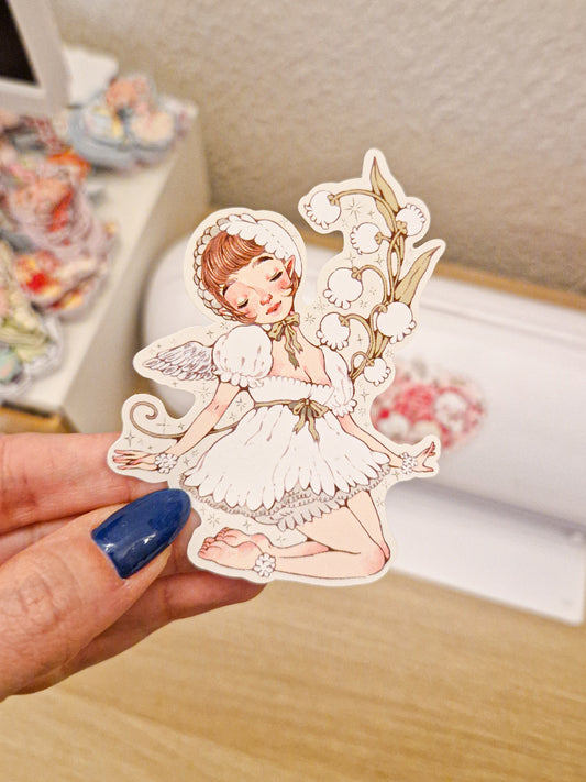 Lily of the Valley Angel Sticker