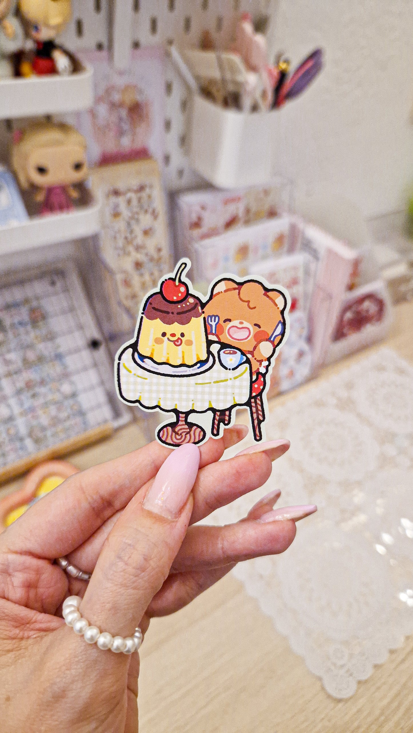 🍽 Bon appétit Teddy 🥄 Die Cut Sticker