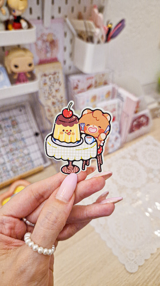 🍽 Bon appétit Teddy 🥄 Die Cut Sticker
